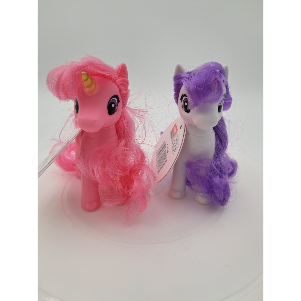 Set Of Sparkle Gurlz. One Purple Unicorn And One Pink Unicorn 4 Inches Tall - Picture 5 of 10